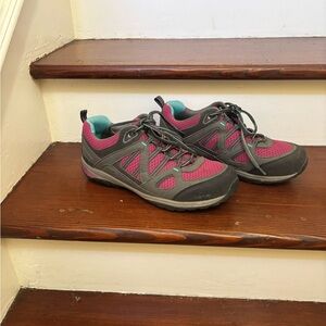 Women's Pink and Gray Athletic Shoes
